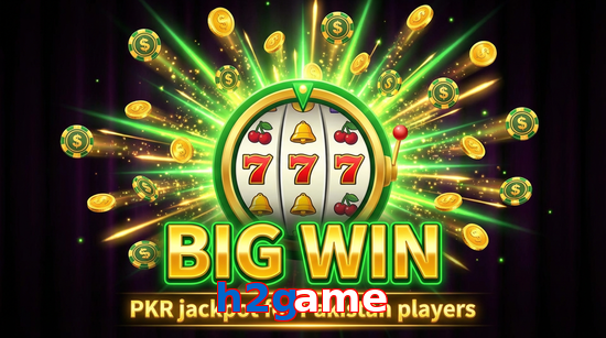 Big win animation on H2game slot game